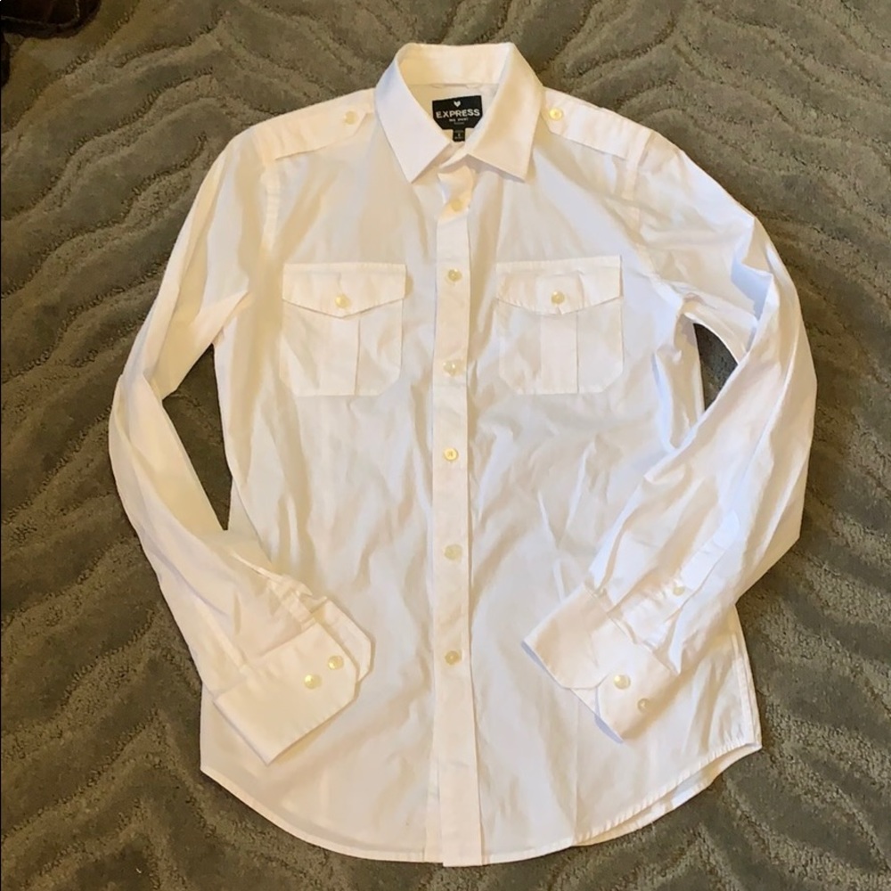 Express fitted button down shirt